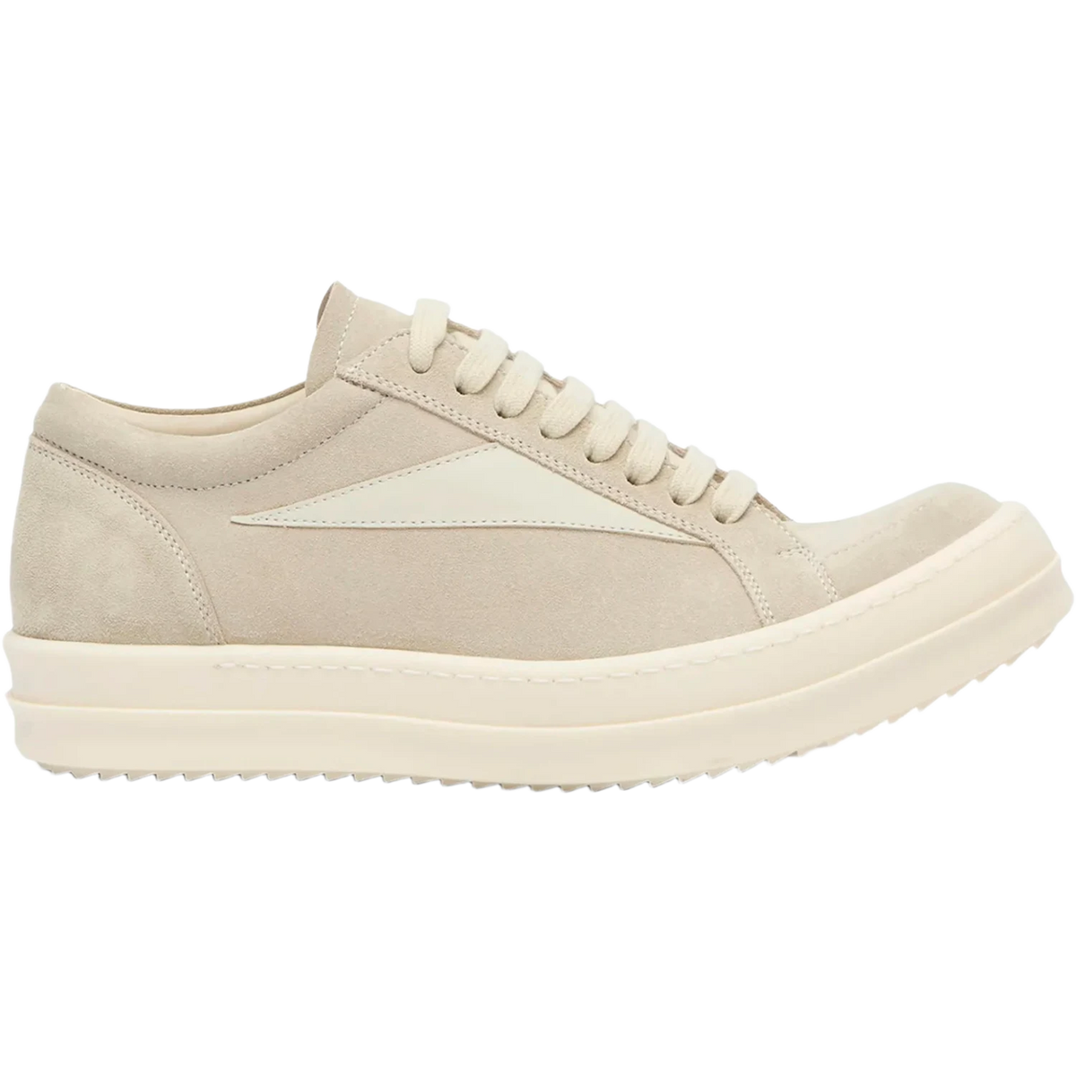 Rick Owens Scarpe Pelle Vintage Low Sneaker Pearl Dirty Milk
