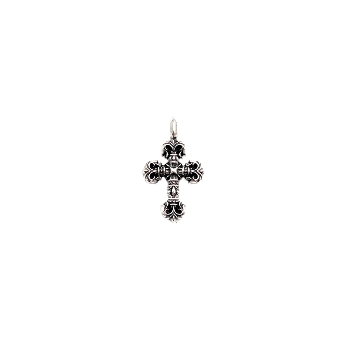 Chrome Hearts Silver Tiny Filigree Cross Pendant