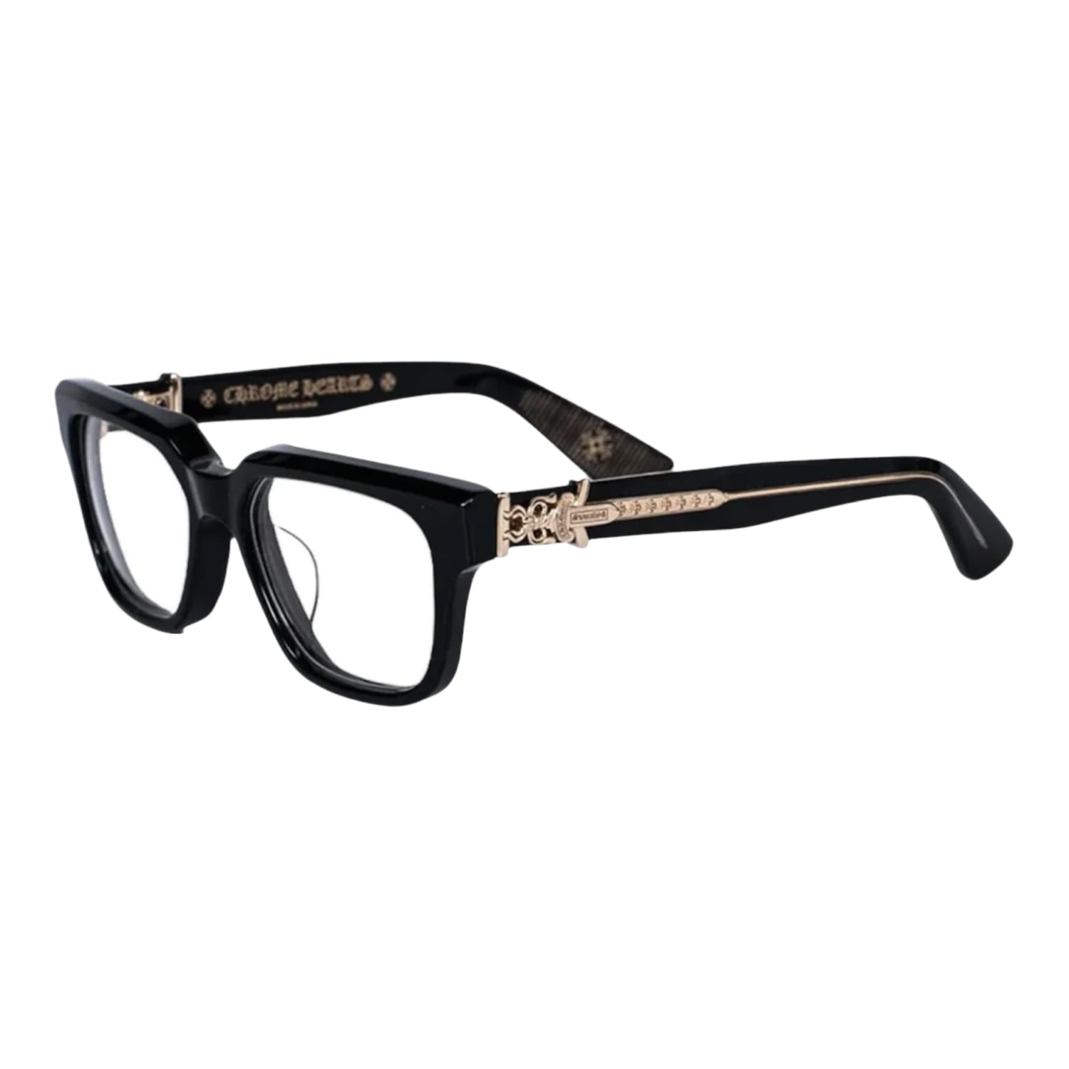 Chrome Hearts Vagillionaire II Black/18k Gold Plated Glasses