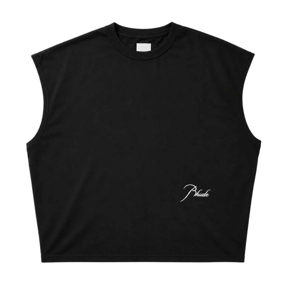 Classique Cutoff Sleeve Top-Black