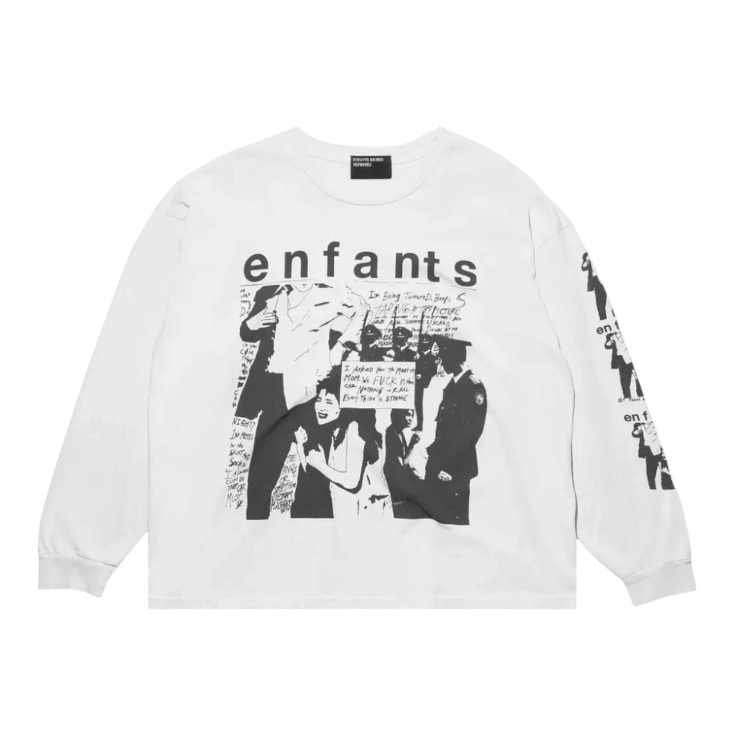 Enfants Riches Déprimés Neurosis Long-Sleeve T-Shirt Faded Ivory/Black