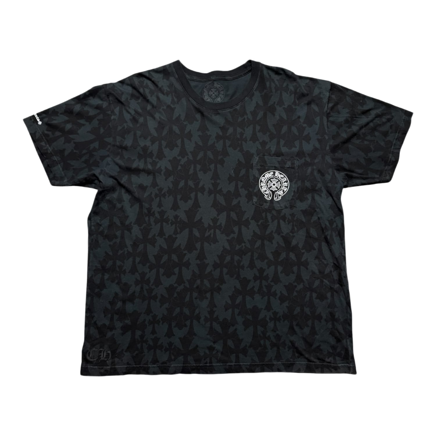 Chrome Hearts Cemetery Monogram Horseshoe Scroll T-Shirt Black