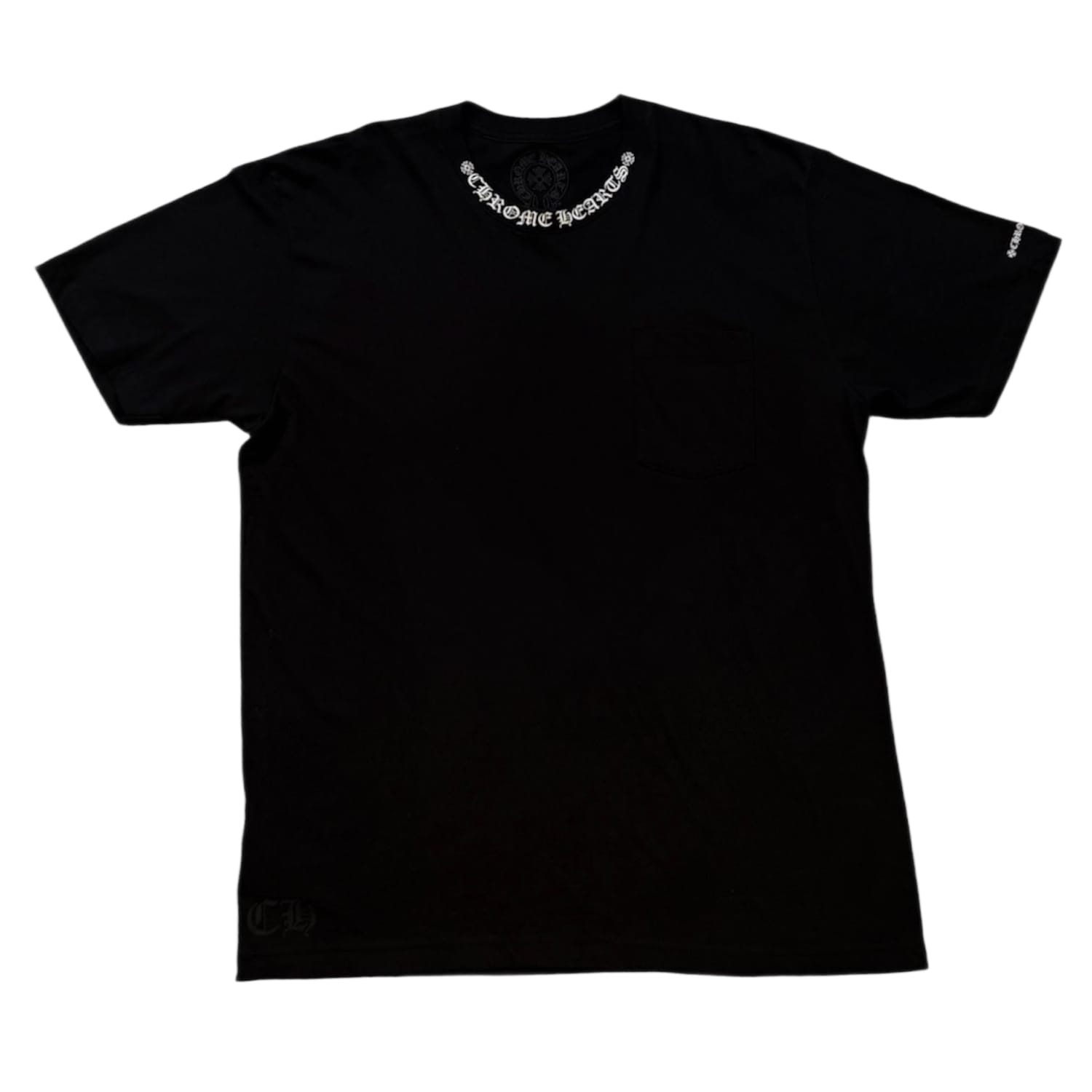 Chrome Hearts Short Sleeve Pocket Crew T-shirt Black
