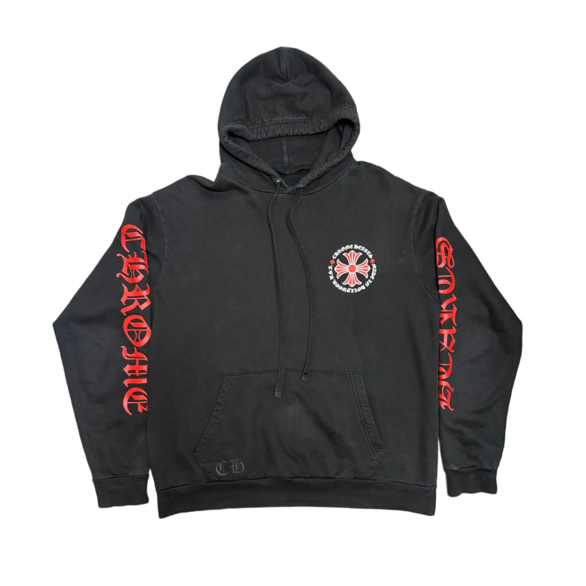 Chrome Hearts Made In Hollywood Plus Cross Hoodie Black/Red