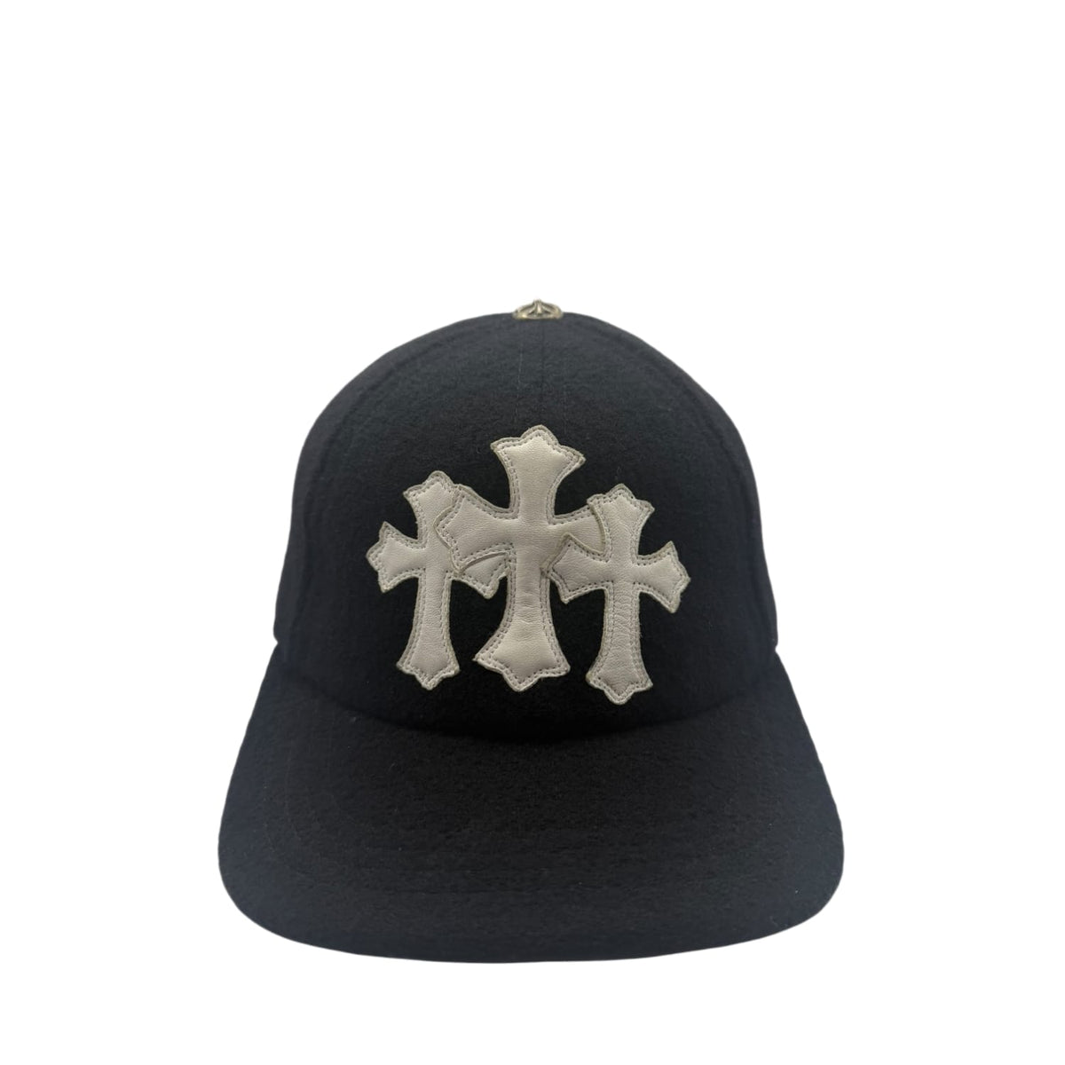 Chrome Hearts Cashmere Triple Cross Hat Black/White