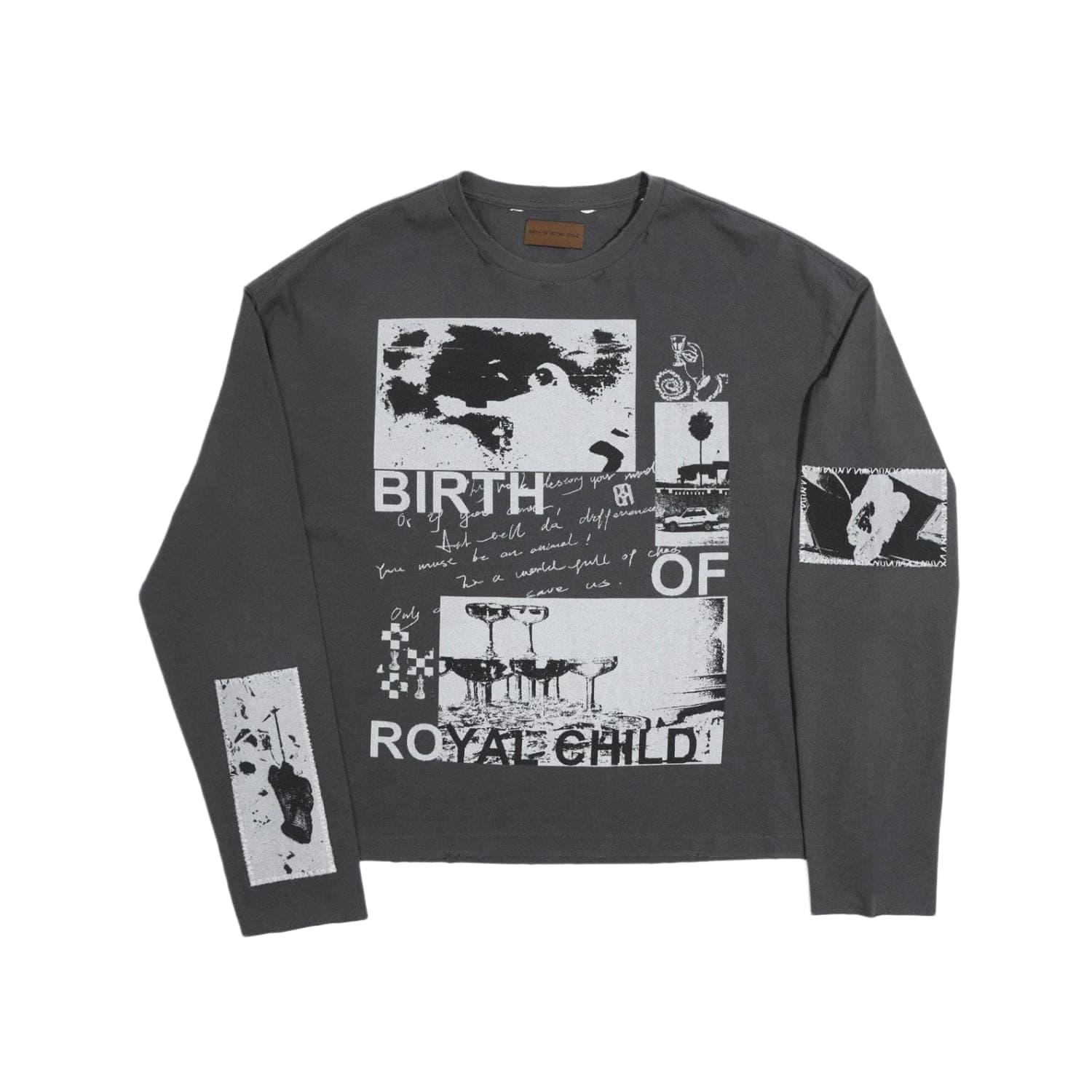 Birth Of Royal Child 90s Hollywood Long Sleeve Tee Black