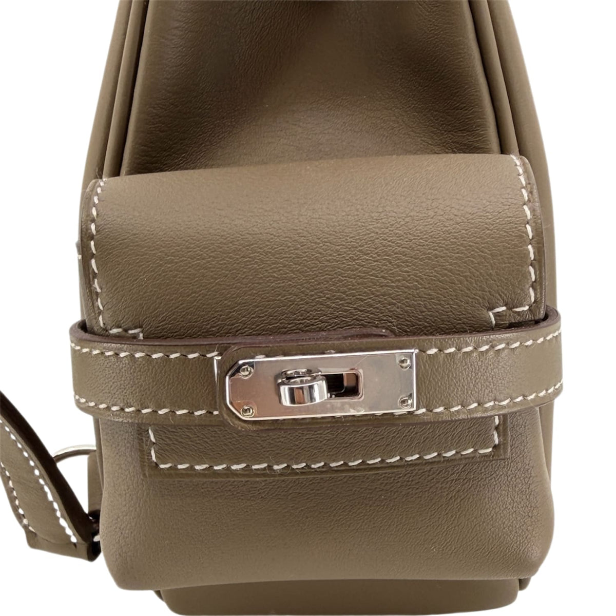Hermes Mini Kelly Jump Backpack Etoupe Swift with Palladium Hardware