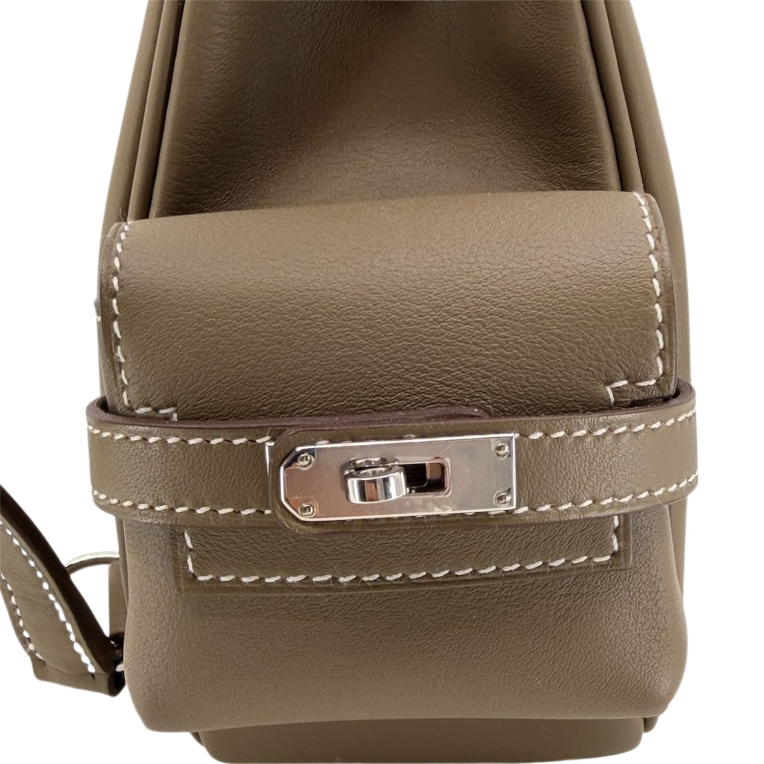 Hermes Mini Kelly Jump Backpack Etoupe Swift with Palladium Hardware