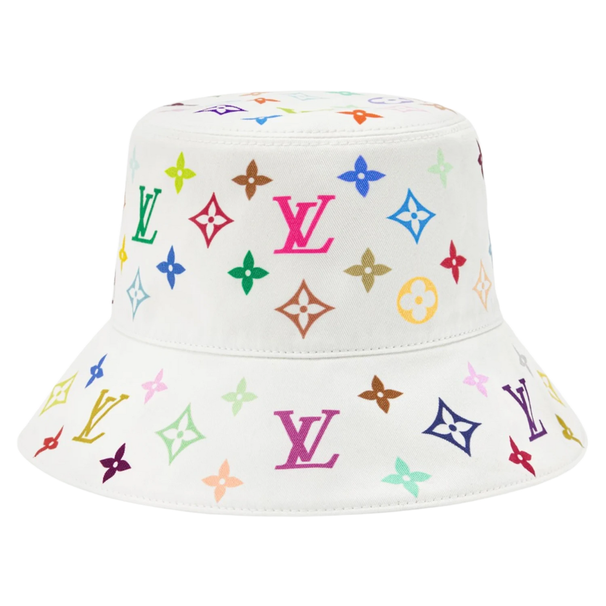 Louis Vuitton x Takashi Murakami Reversible Superflat Bucket Hat Multicolor White