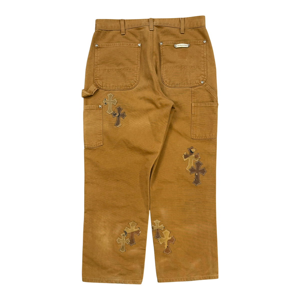 Chrome Hearts Matty Boy Sex Records Single Knee Vintage Carpenter Pants Tan
