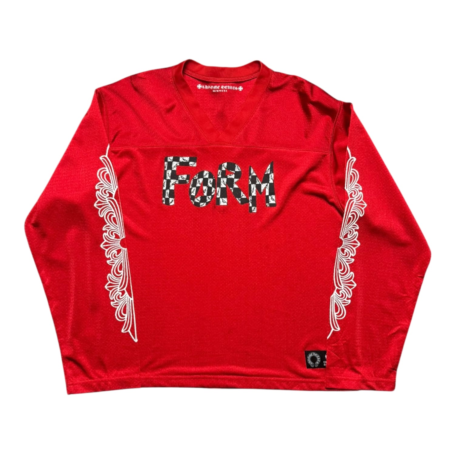 Chrome Hearts Matty Boy Form Mesh L/S Stadium Jersey Red
