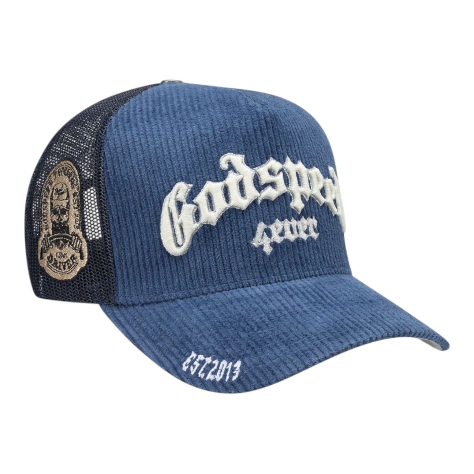 Godspeed GS Forever Trucker Hat Saphire Blue Corduroy