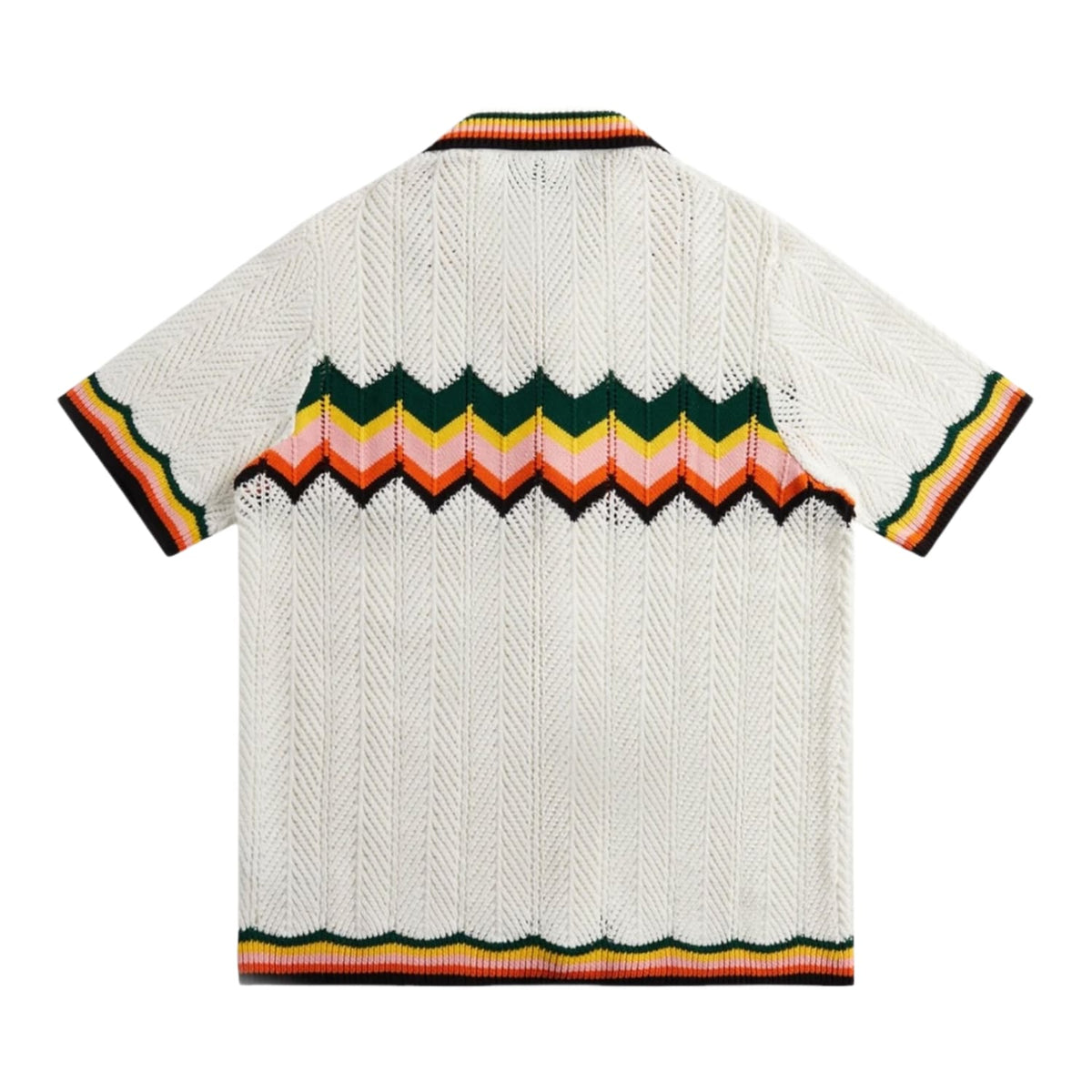 Casablanca Chevron Lace Knit Short Sleeve Shirt