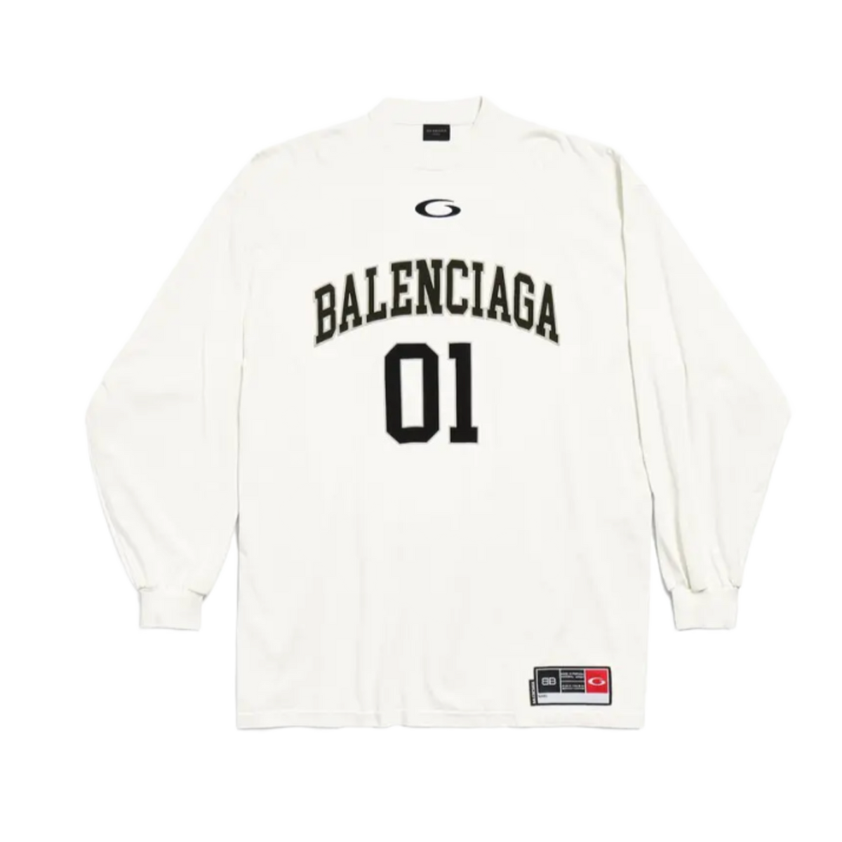 Balenciaga 01 Basketball Series L/S T-Shirt White/Black