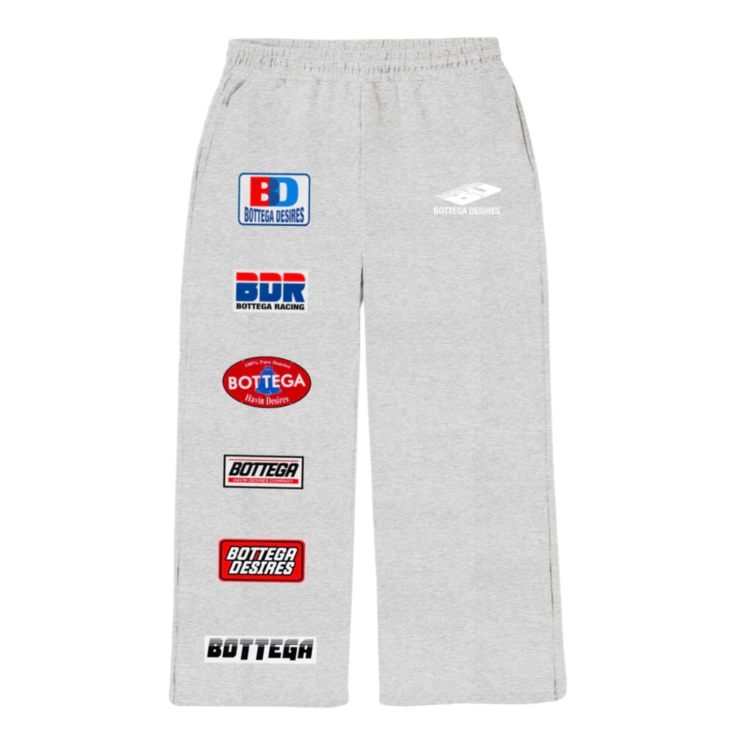 Bottega Desires Patches Sweatpants Grey