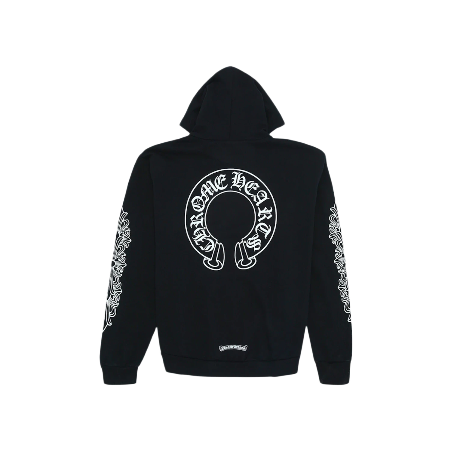 Chrome Hearts Horse Shoe Floral Hoodie Black