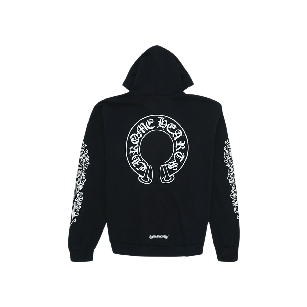 Chrome Hearts Horse Shoe Floral Hoodie Black