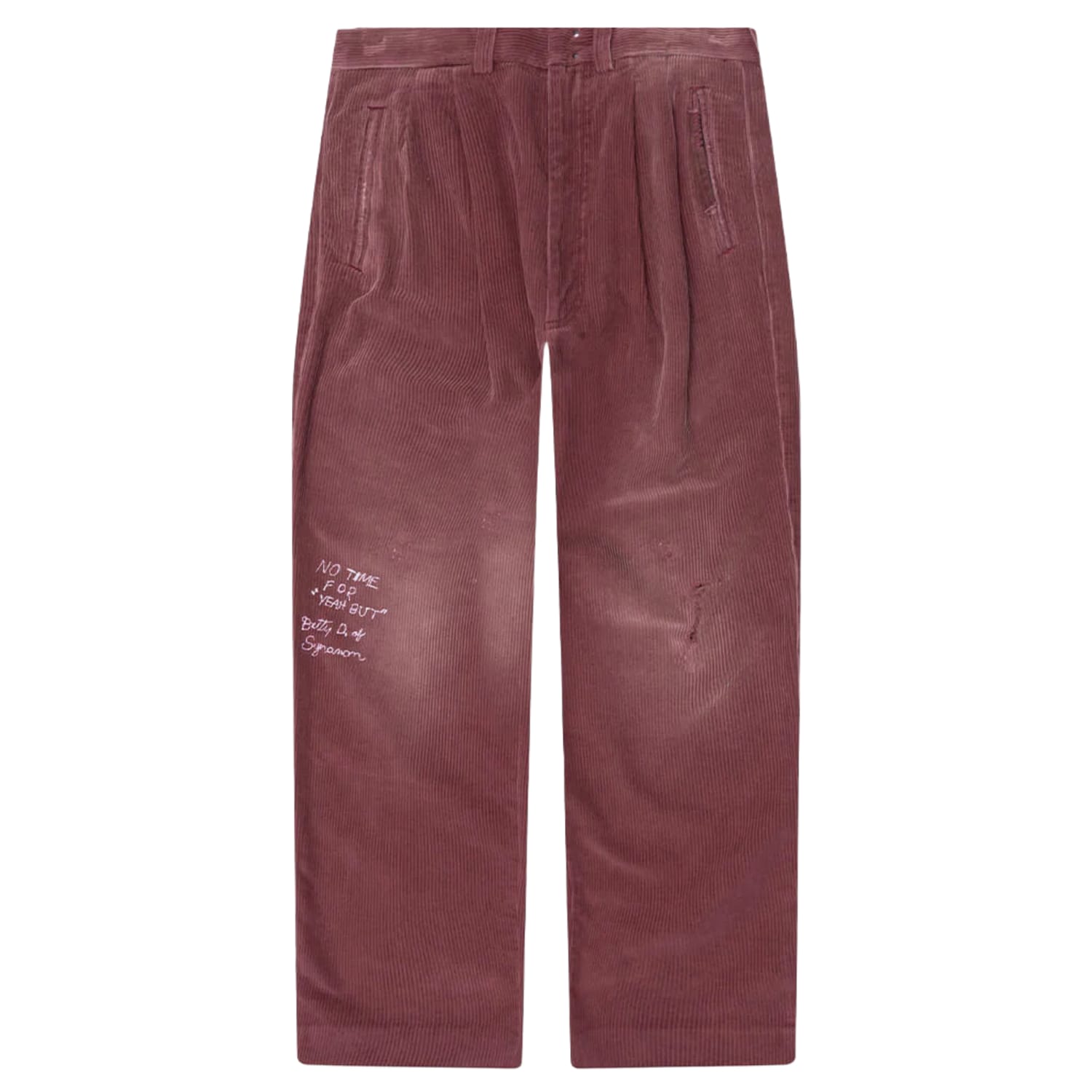Paly Hollywood Synanon Corduroy Pleated Pants Burgundy