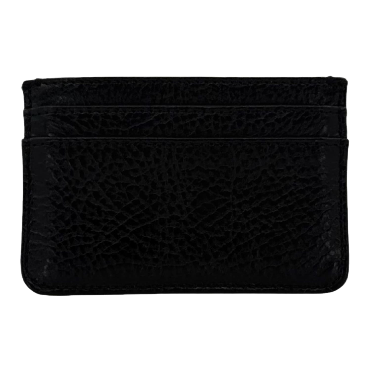 Chrome Hearts Leather Scroll Card Holder Black