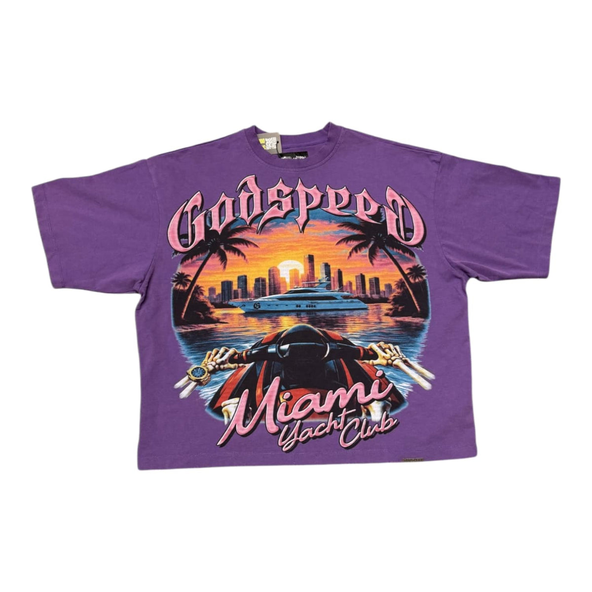 Godspeed Miami Yacht Tee Purple