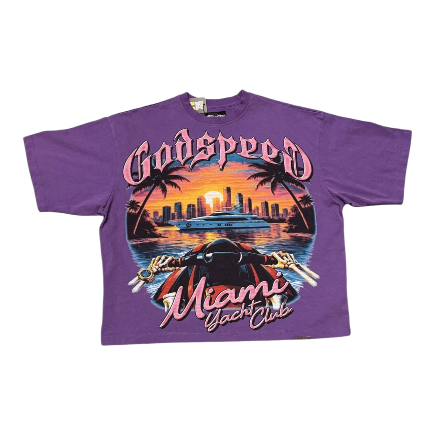 Godspeed Miami Yacht Tee Purple