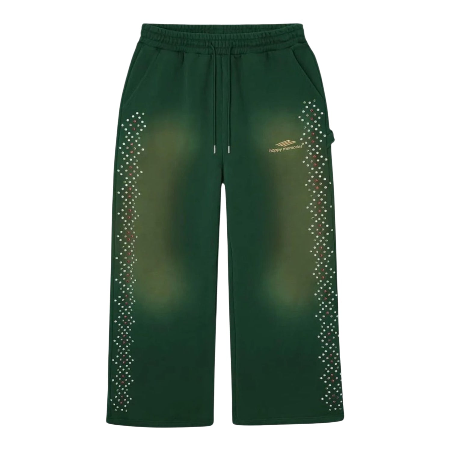 Happy Memories Don't Die HMDD Crystal Sweatpants Green
