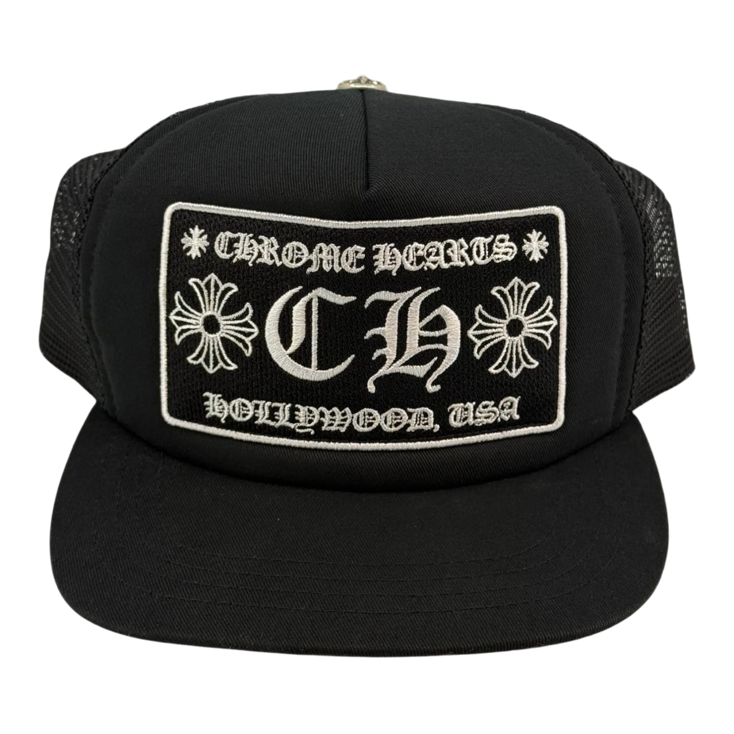 Chrome Hearts CH Hollywood Trucker Hat Black