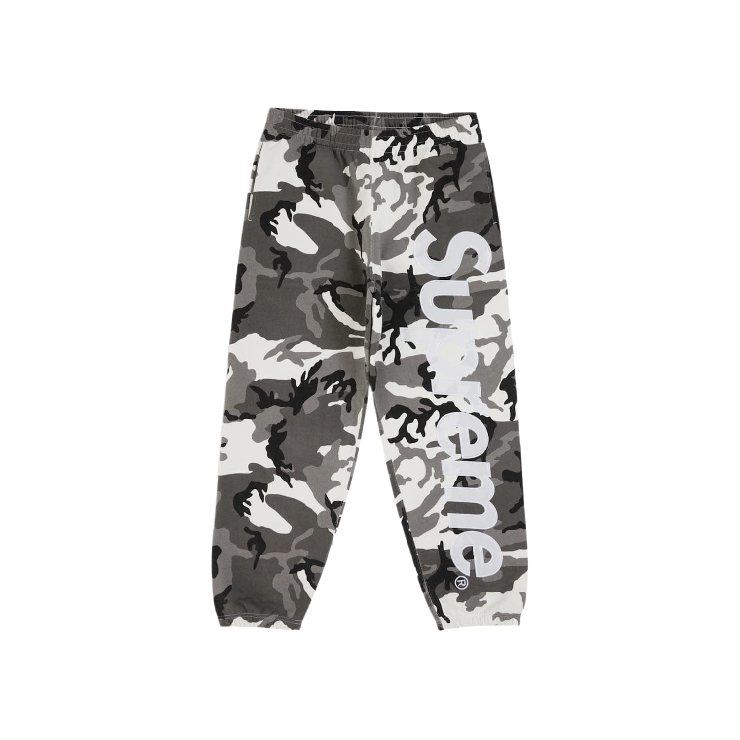 Supreme Satin Applique Sweatpant (SS26) Snow Camo