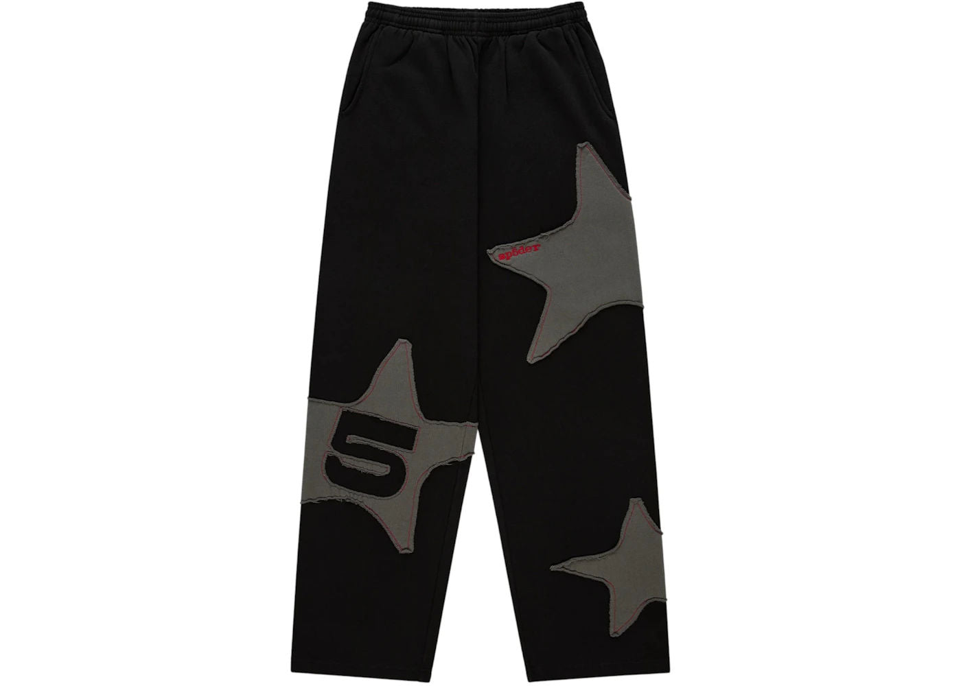 Sp5der Big Star Wide Leg Sweatpant Black