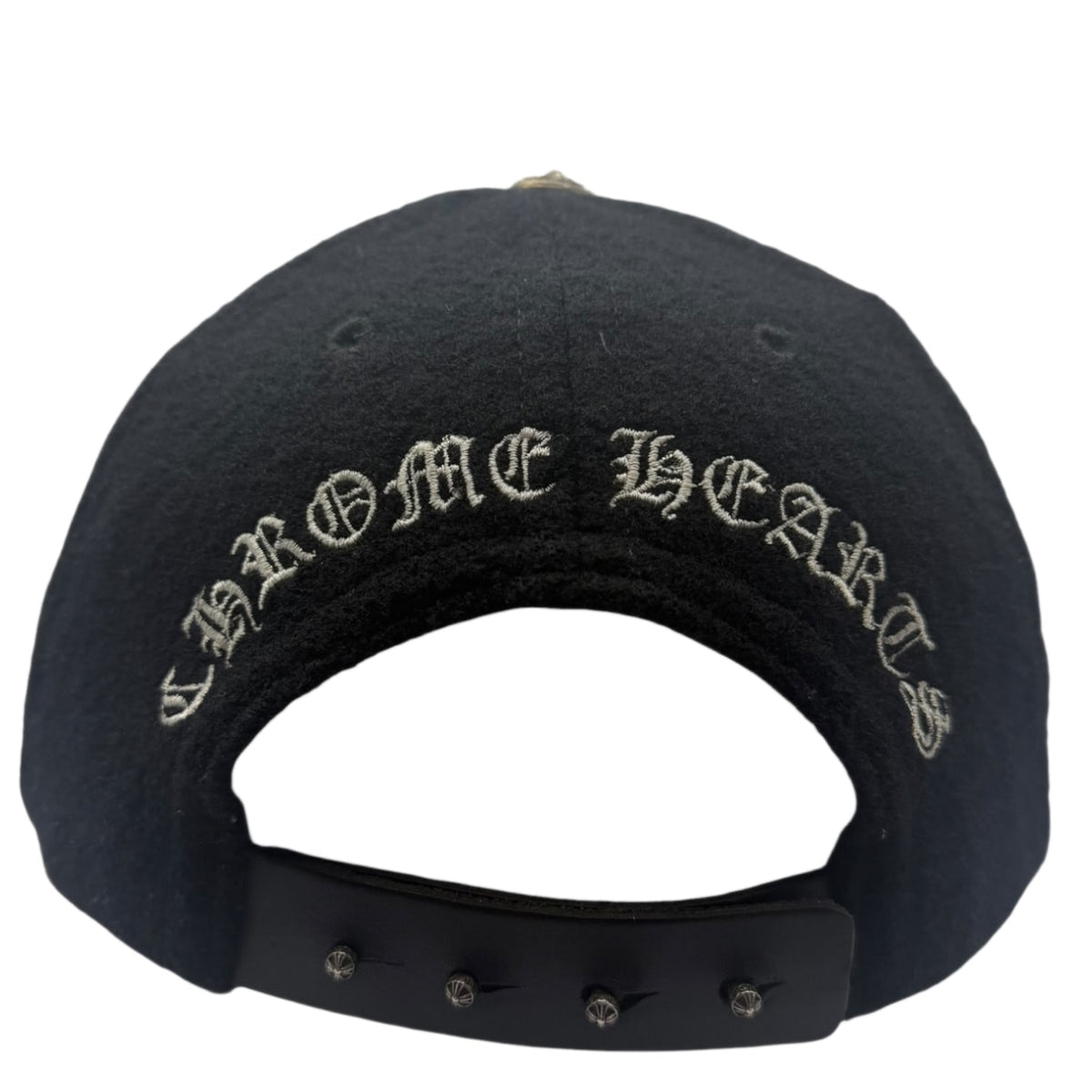 Chrome Hearts Cashmere Triple Cross Hat Black/White