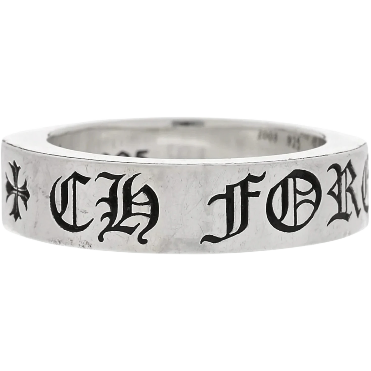 Chrome Hearts Silver CH Forever Ring - US Size 7.5