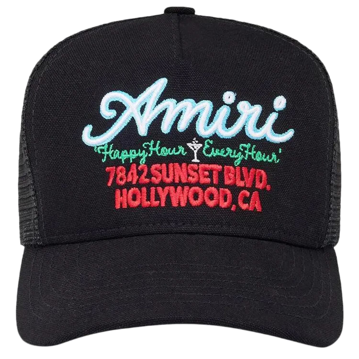 Amiri Neon Lights Trucker Hat Black