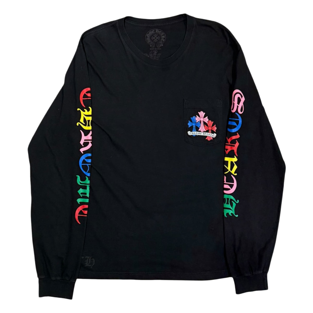 Chrome Hearts Multi-Color Cross Long Sleeve T-Shirt Black