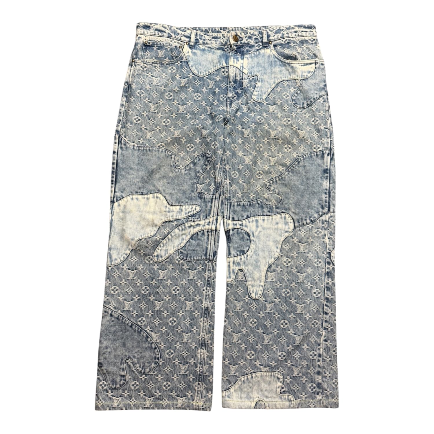 Louis Vuitton x Nigo Monogram Patchwork Denim Pants Indigo