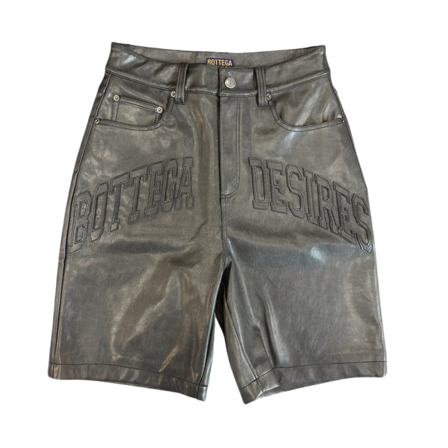 Bottega Desires Leather Shorts Black