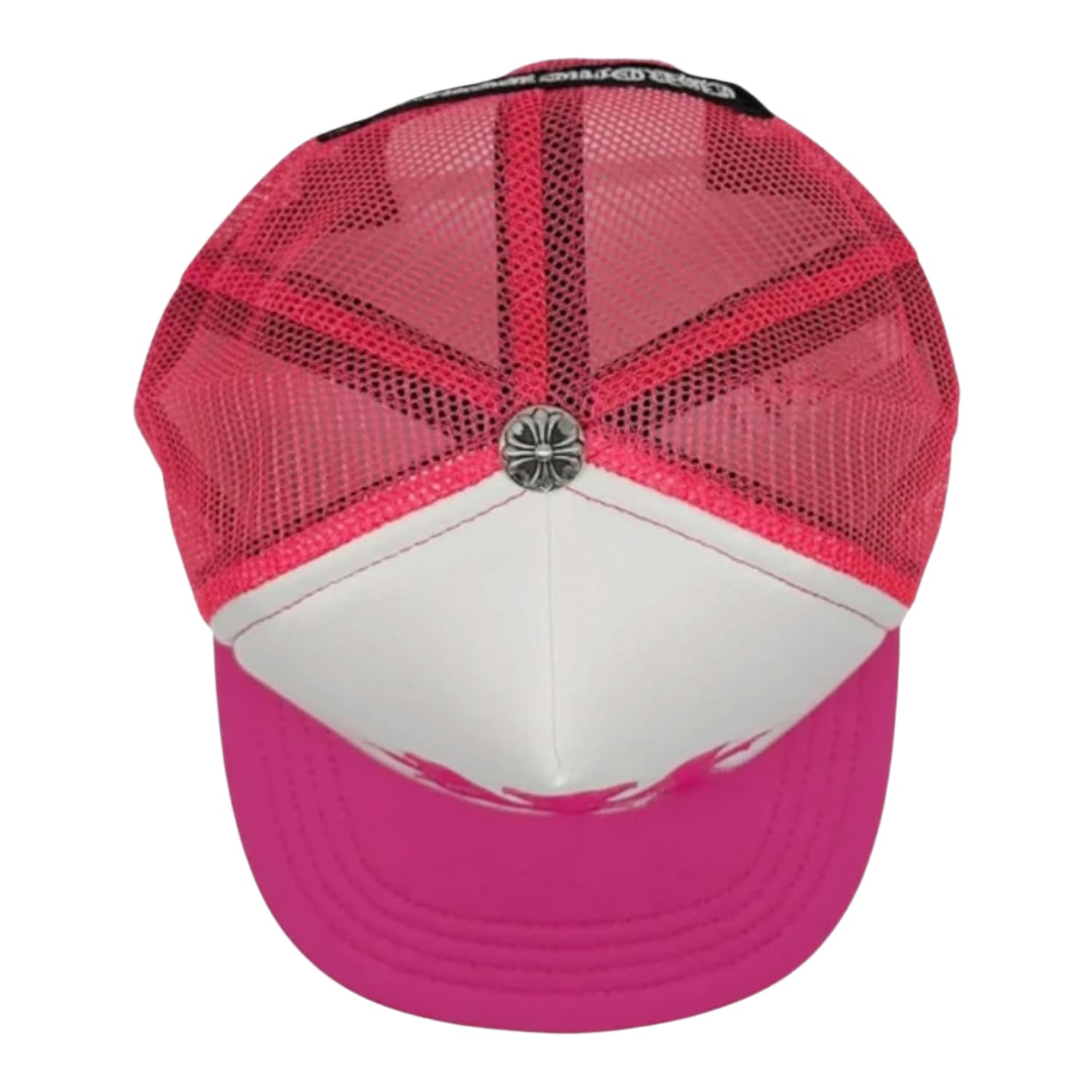 Chrome Hearts Cemetery Trucker Hat Neon Pink