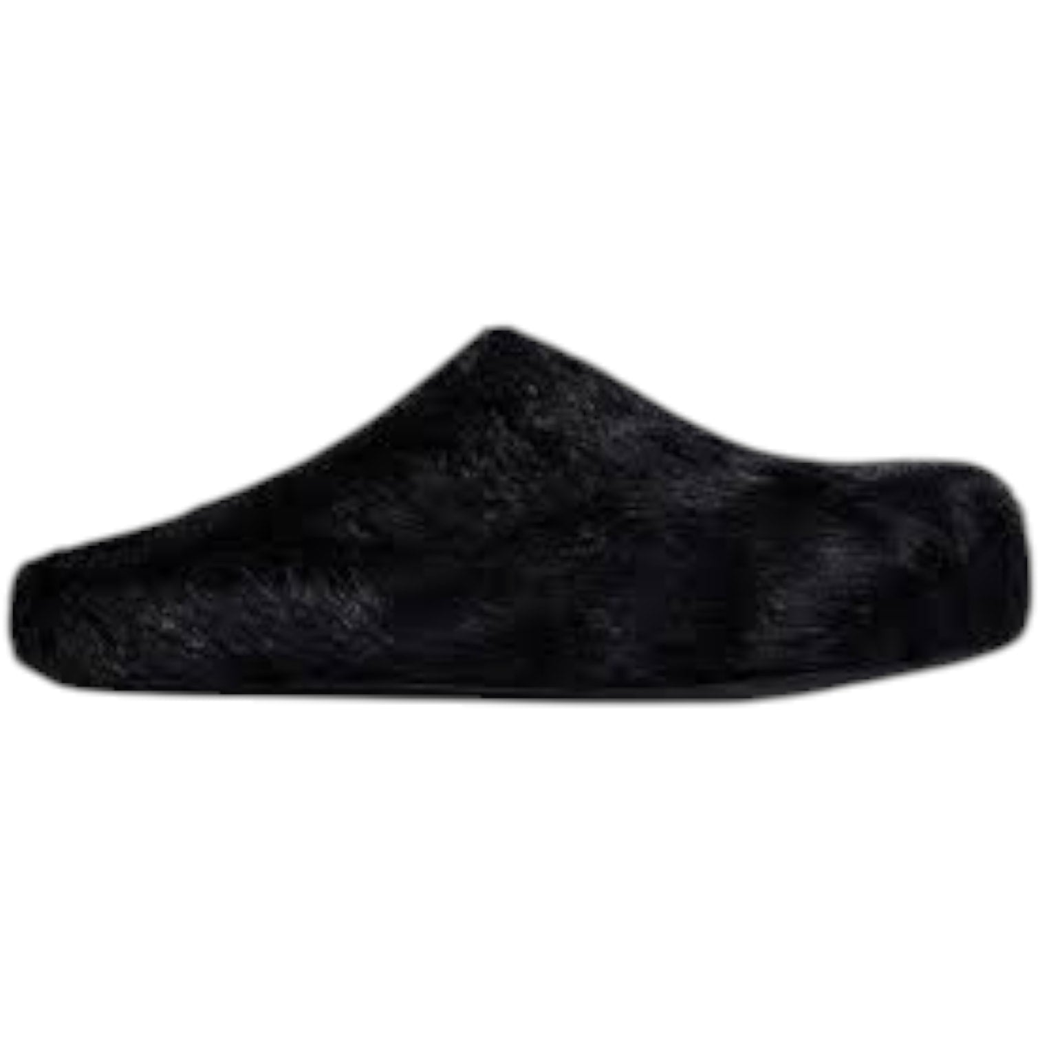Marni Long Hair Calfskin Fussbett Sabot Mule Black