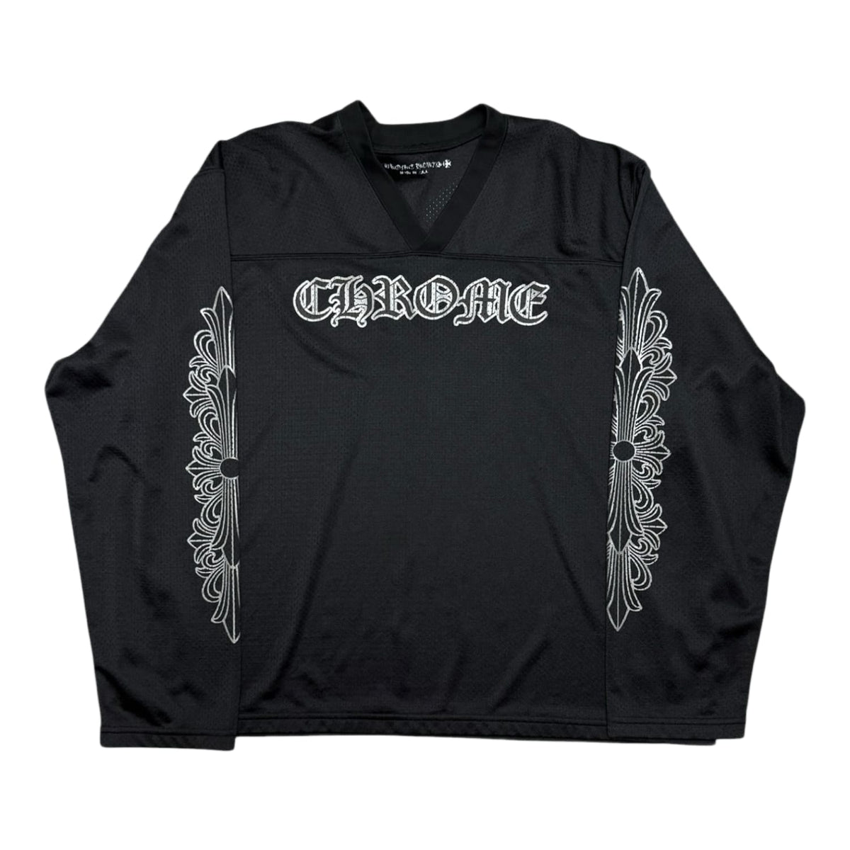Chrome Hearts Stadium Mesh L/S Warm Up Jersey Black