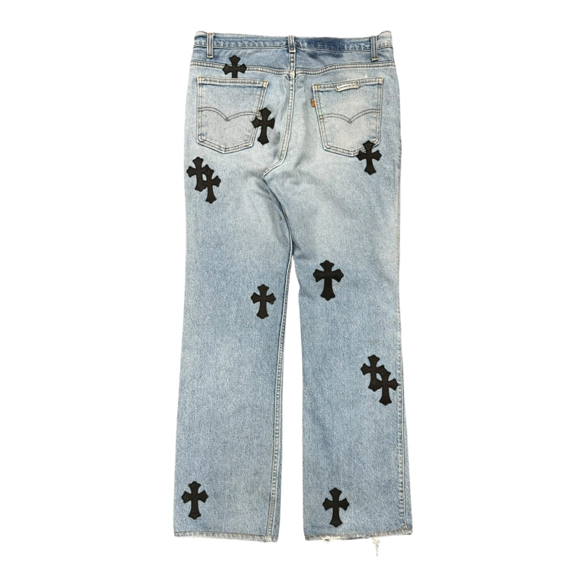 Chrome Hearts Levi's 517 Black Cross Patch Jeans