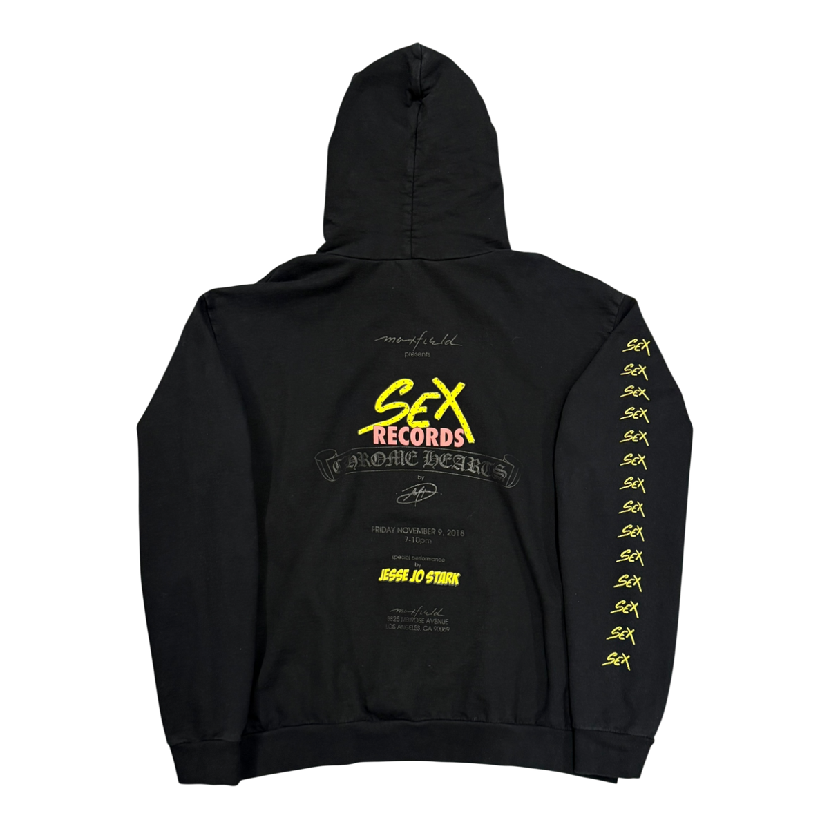 Chrome Hearts Matty Boy Sex Records Hoodie Black