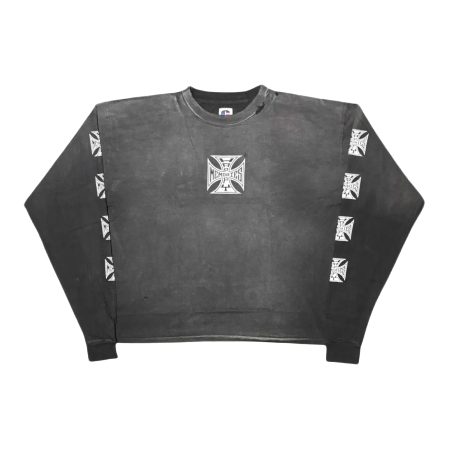 Happy Memories Don't Die HMDD Biker Longsleeve T-Shirt Washed Black