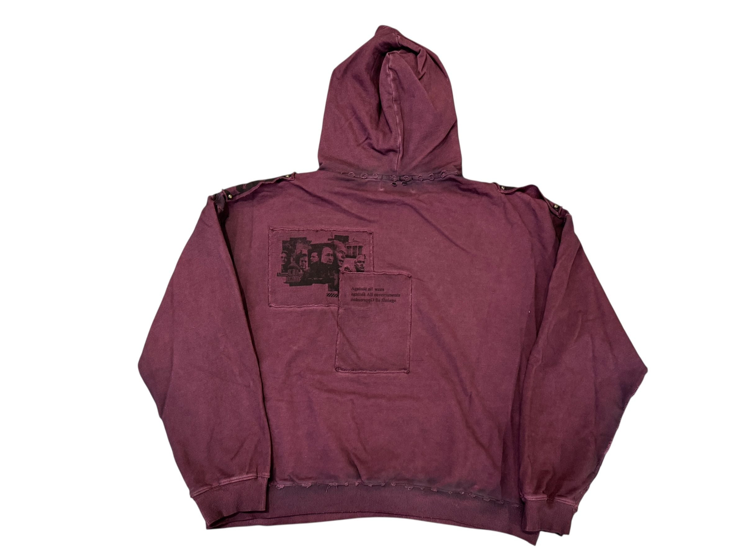 Richill Melancholy Nationalist Studded Hoodie Red