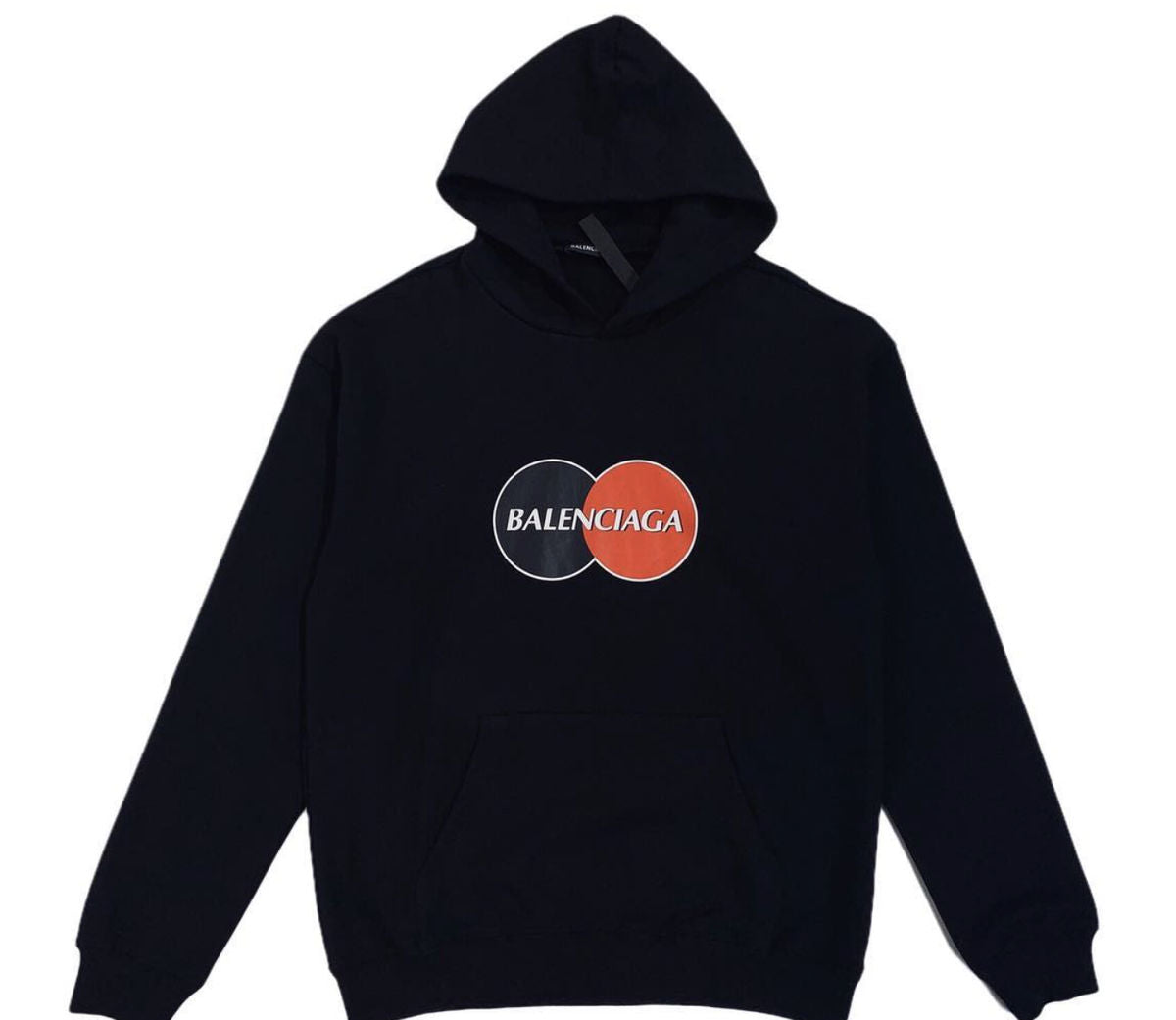 Balenciaga Mastercard Logo Hoodie Black