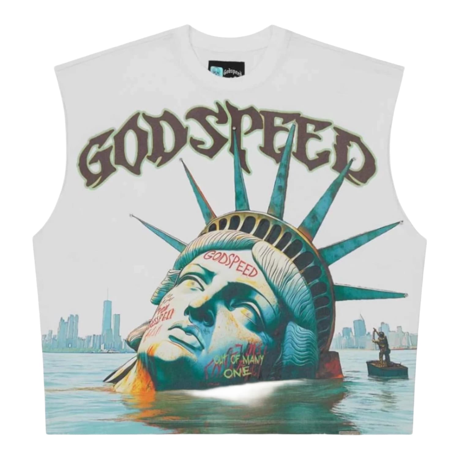 Godspeed Sunken Liberty Sleeveless T-Shirt White