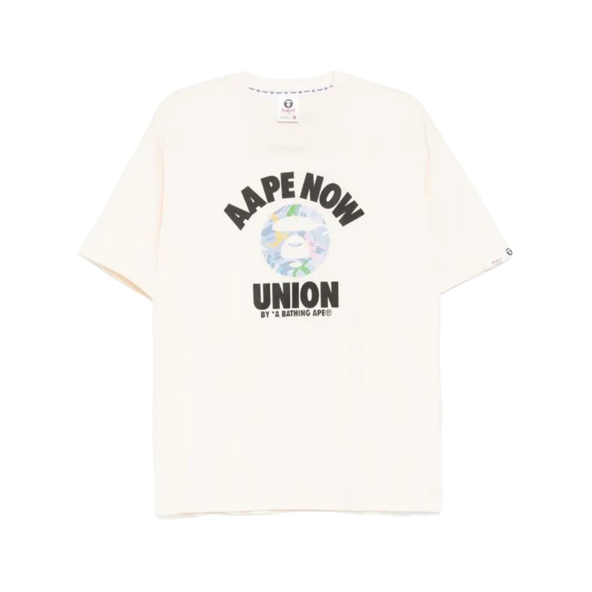 Aape by A Bathing Ape Logo Union T-Shirt Off White