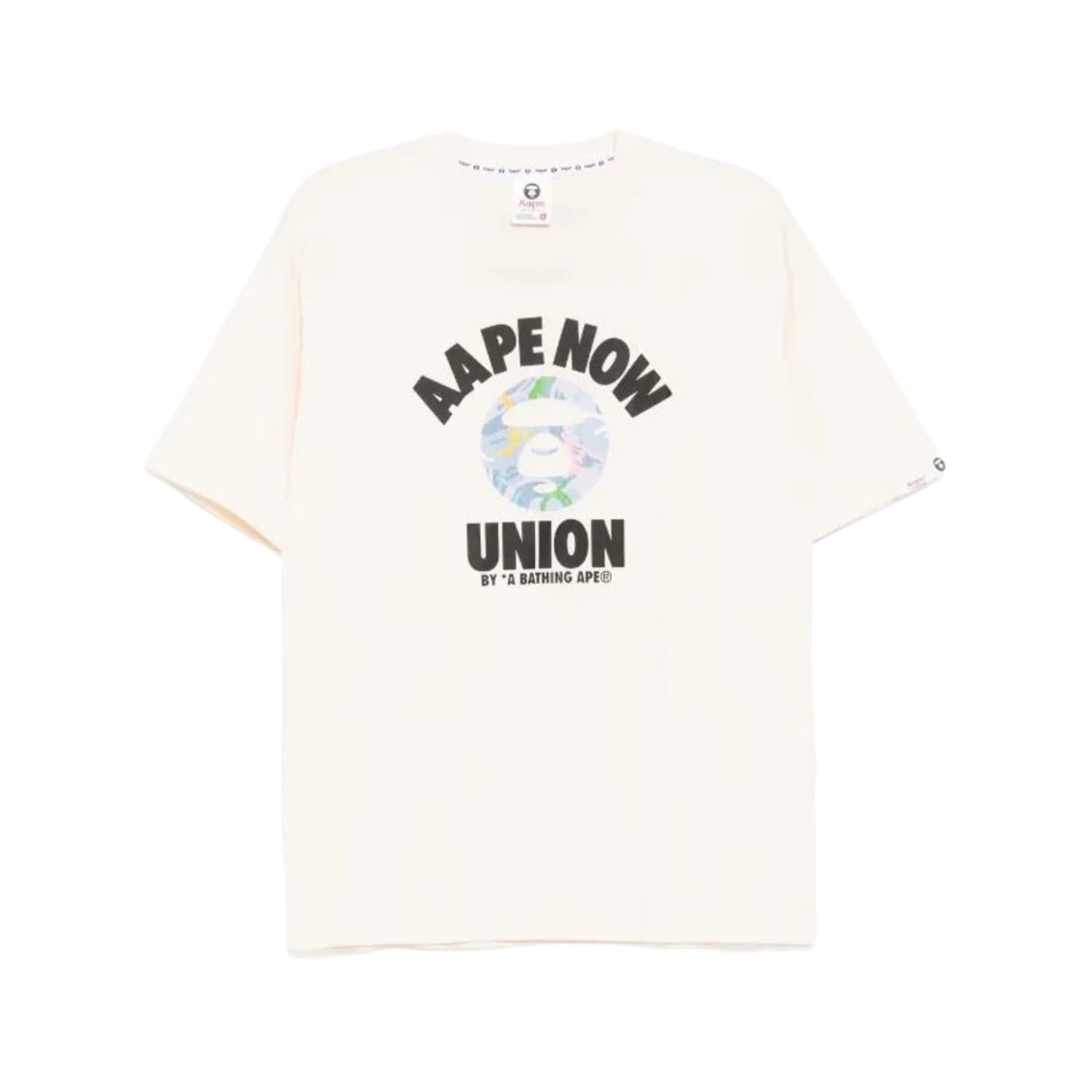 Aape by A Bathing Ape Logo Union T-Shirt Off White