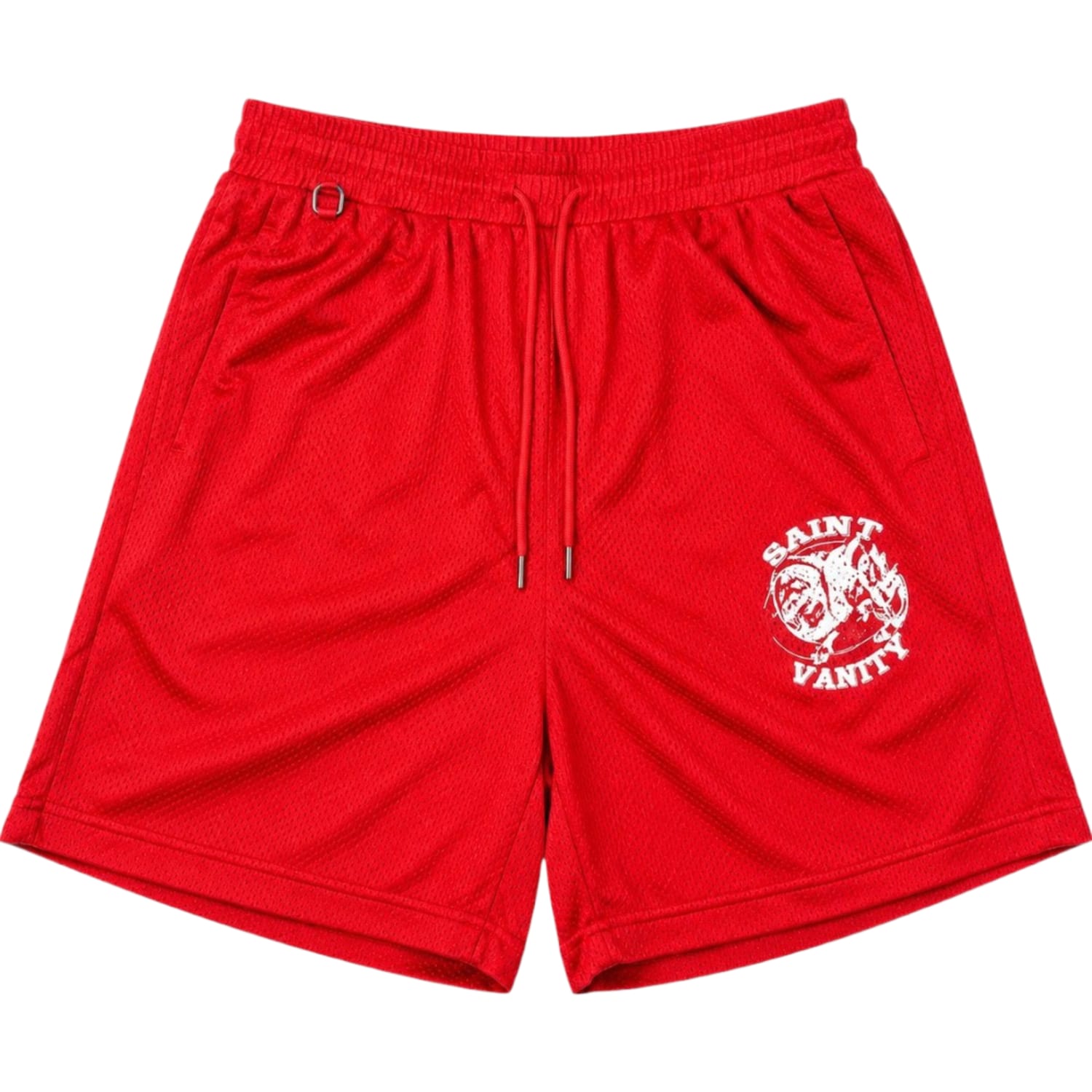 Saint Vanity Mesh Shorts Red
