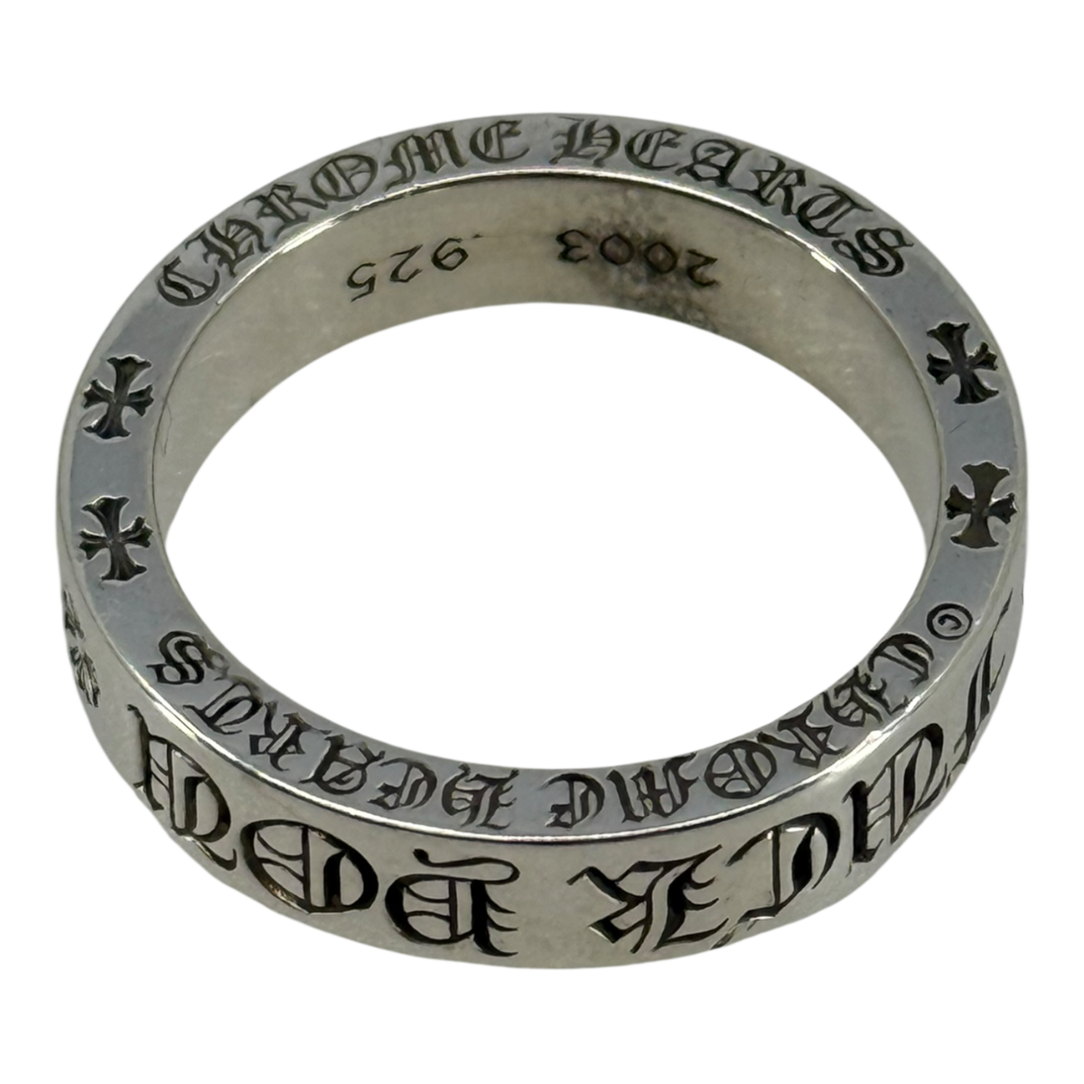Chrome Hearts Silver Fuck You Ring - US Size 12