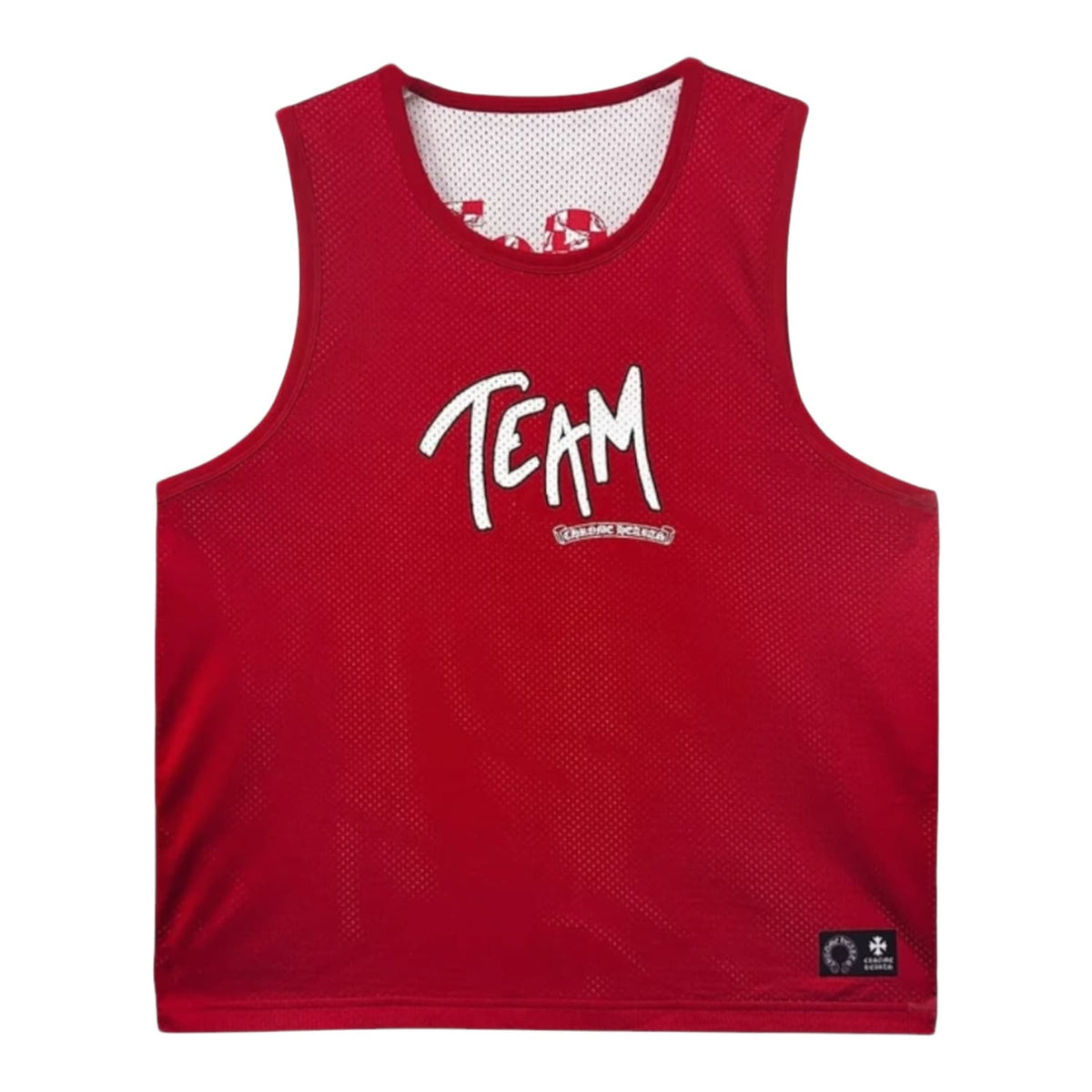 Chrome Hearts Matty Boy Sports Mesh Reversible Basketball Jersey Red