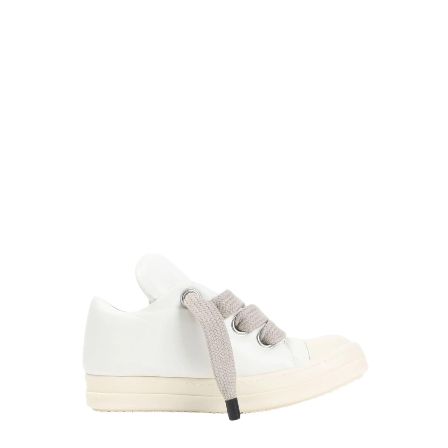 Rick Owens Mainline Leather Jumbo Lace Low Triple White